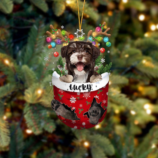 Havanese 2 Dog Christmas Ornament, Havanese 2 in Snow Pocket Christmas Tree Ornament, Dog Lovers Gift Idea Xmas Decor, Christmas Decorations for Tree, Christmas Ornament Gift for Dog Lovers