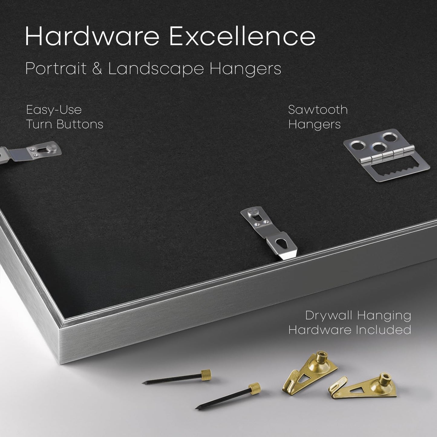 Homeforia 8.5x11 Diploma Frame Silver, High End Metal 8.5 x 11 Certificate Frames, 11x8.5 Document Frame for Wall or Tabletop, 8.5by11 Letter Size Graduation Frames, Tempered Glass, Wall Kit, Set of 1