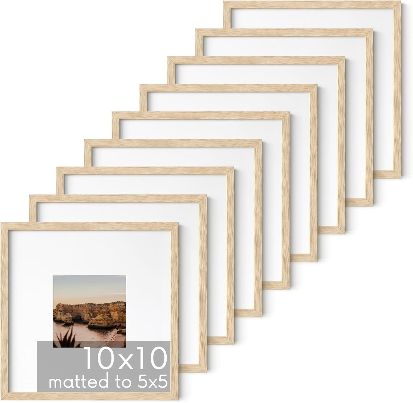 HAUS AND HUES Beige Square Frames Set of 9-10x10