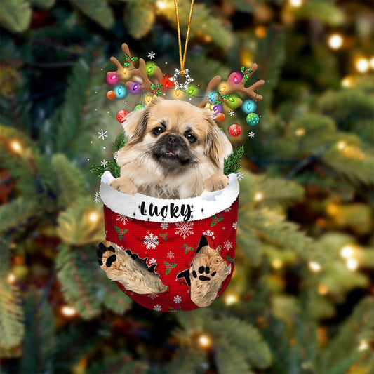 Tibetan Spaniel Christmas Tree Ornament, Pocket Dog Lovers Gift Idea, Xmas Decor for Tree