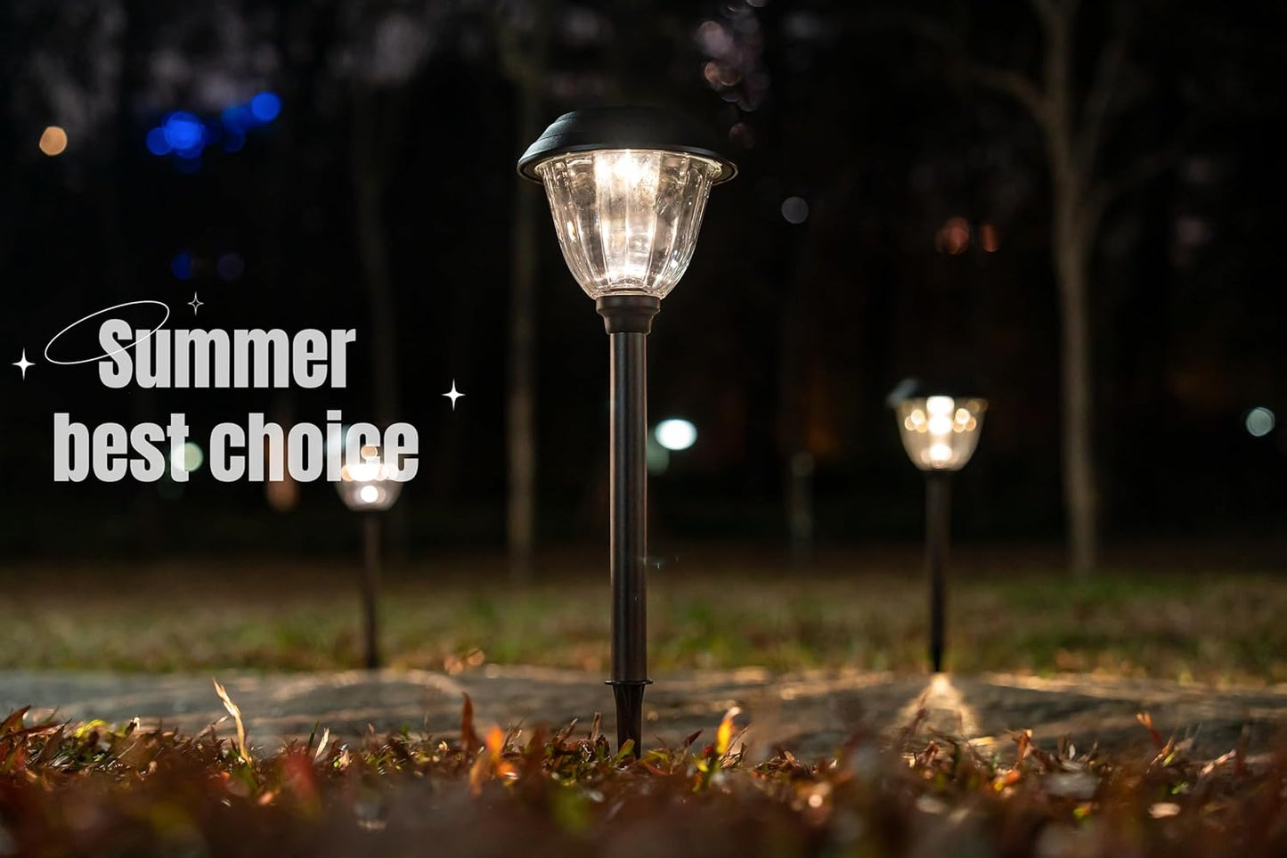 5 Pack Solar Path Lights,Waterproof Metal in Groud Outdoor Solar Light