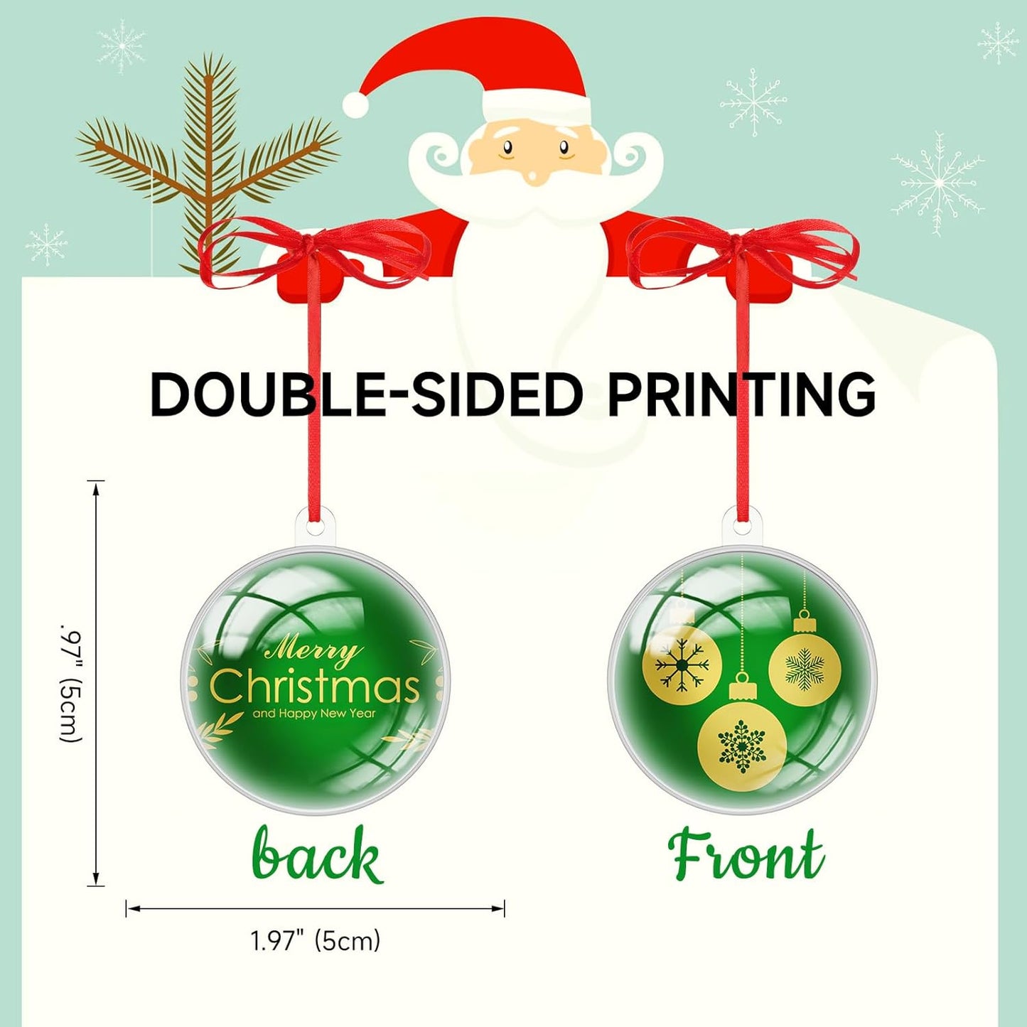 Personalized Christmas Ornaments 2025 Wood Custom Picture Text Hanging Ornament Customized Christmas Tree Decorations Keepsake Gift for Family Couples Xmas Tree Home Decor