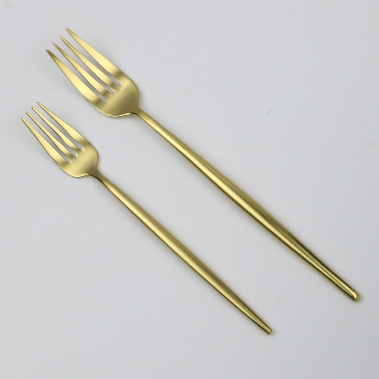 5-Pieces Luxury Gold 18/10 Stainless Steel Flatware Set, Matte Finish, Service for 1