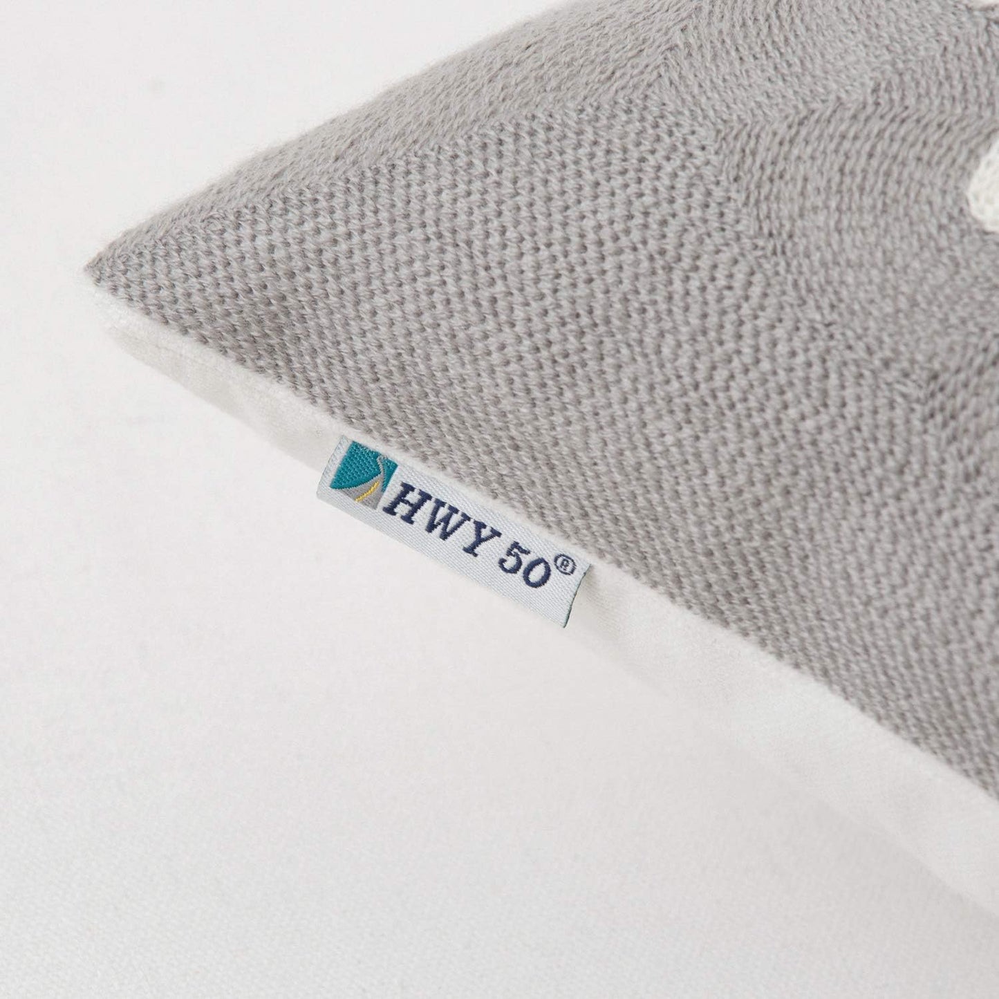 HWY 50 Grey Gray Decorative Throw Pillow Covers 18x18 Inch (1 Piece), Modern Embroidered Cotton Farmhouse Cushion Cover Pillow Case for Couch Living Room Bed Sofa, Sunflower