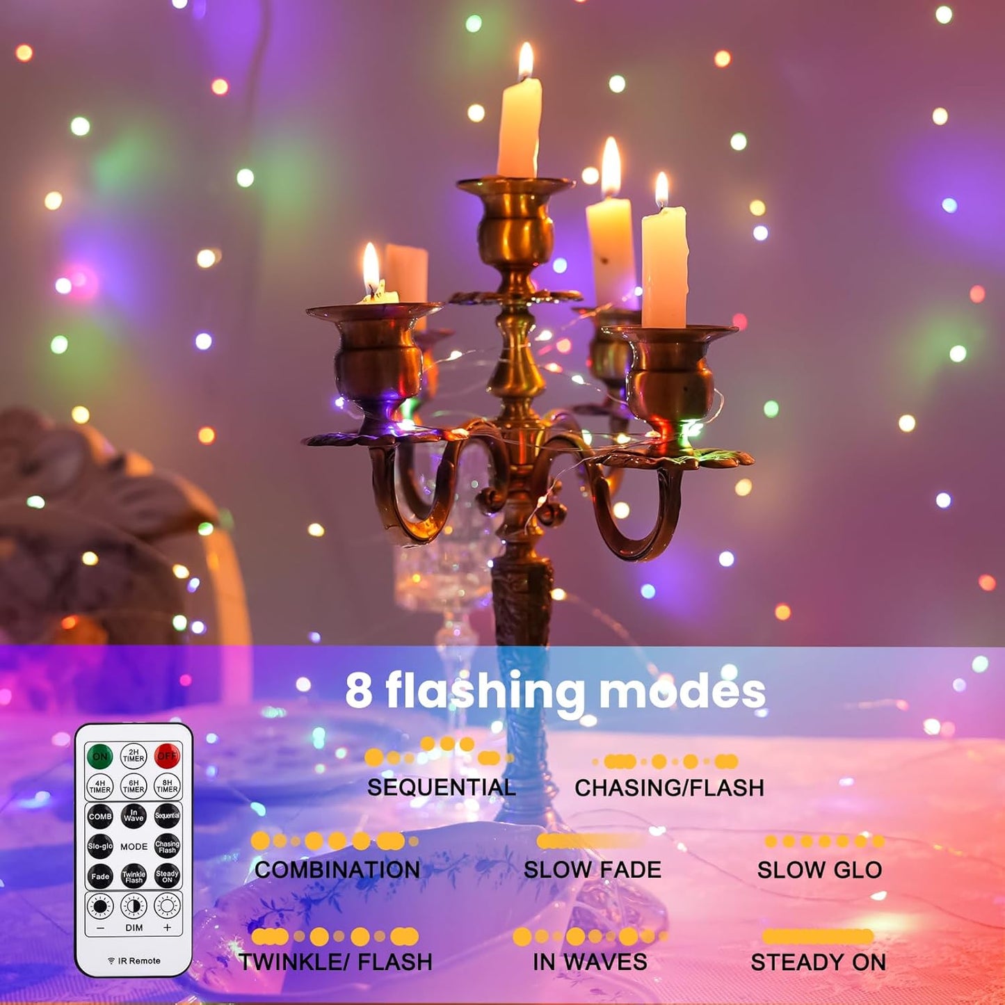 HXWEIYE 300LED Multicolor Fairy Curtain Lights with Remote 8 Modes Timer for Bedroom, 9.8x9.8Ft USB Plug in Christmas Fairy String Hanging Lights for Outdoor, Weddings, Party, Wall, Decorations
