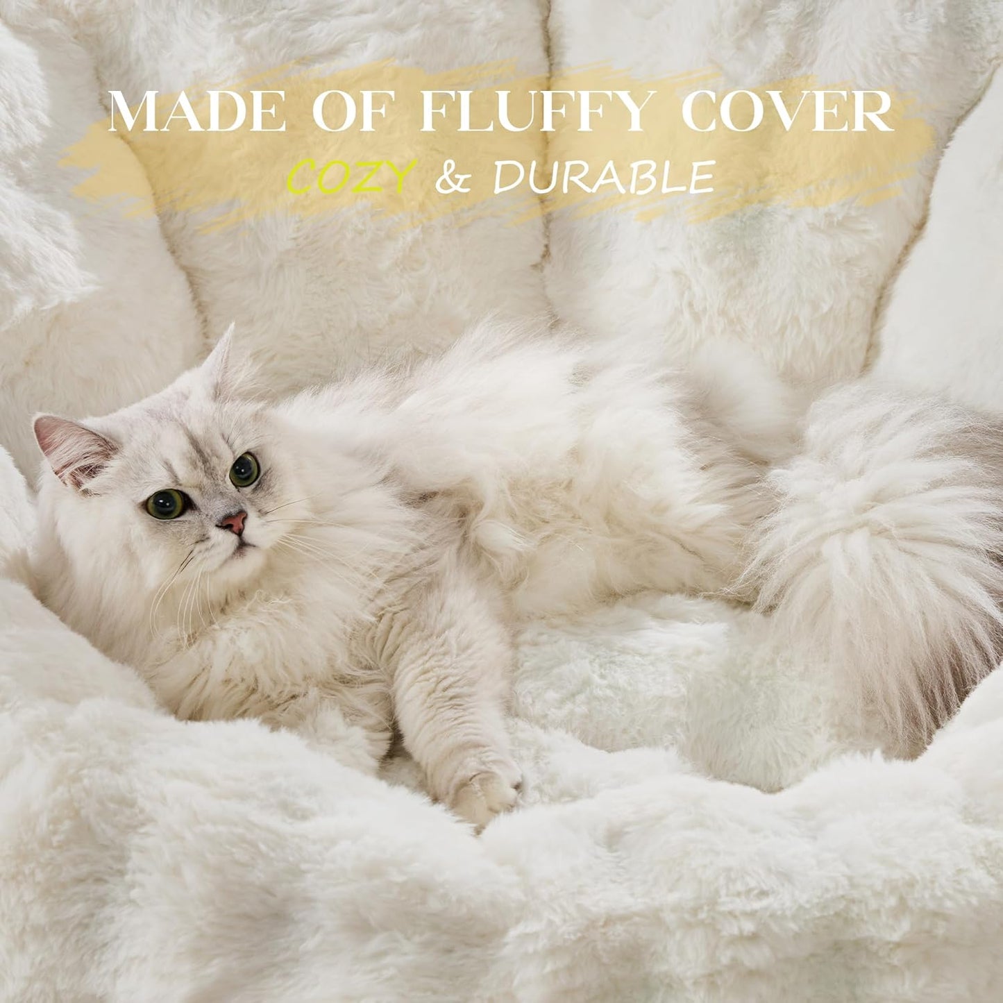 Hobestluk Bean Bag Chair Oversized Bean Bag Chair for Adults Donut-Shaped Large Bean Bag with Spacious Design for Living Room Bedroom or Reading Nook (Bubble White)