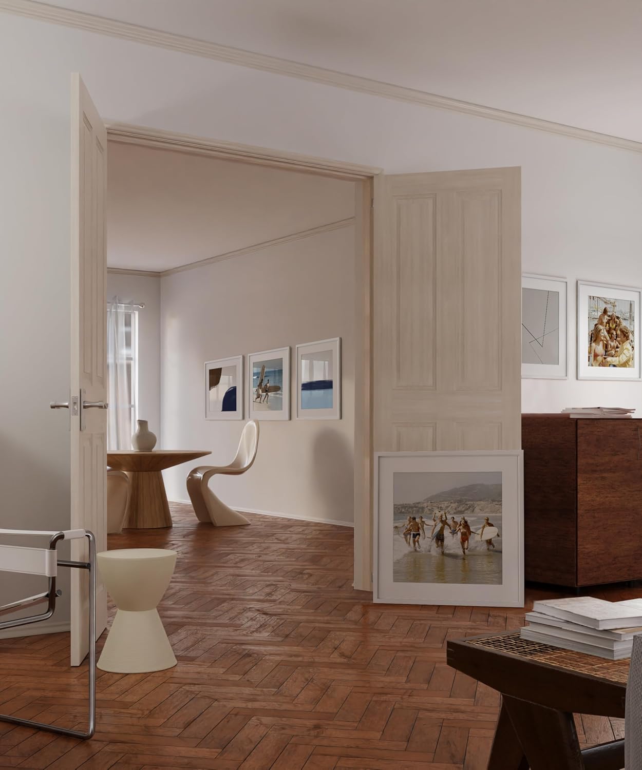 HAUS AND HUES 20x20 White Metal Picture Frames Matted to 16x16 - Features Premium Aluminum & Hanging Hardware, Shatterproof Plexiglass - Ideal for Home, Room, Office (20x20 in, White, Set of 6)