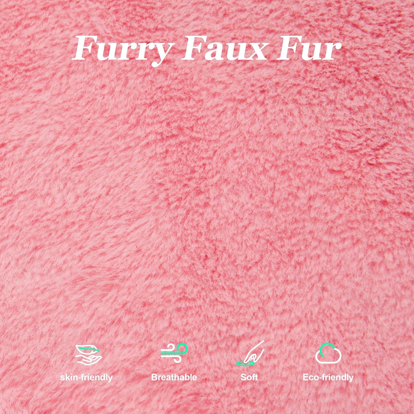 Hobestluk 3 in 1 Bean Bag Chair Giant Bean Bag Chairs for Adults with Chevron Plush Fur Cover Convertible Bean Bag Floor Cushion with Machine Washable Cover for Living Room (Plush Pink)