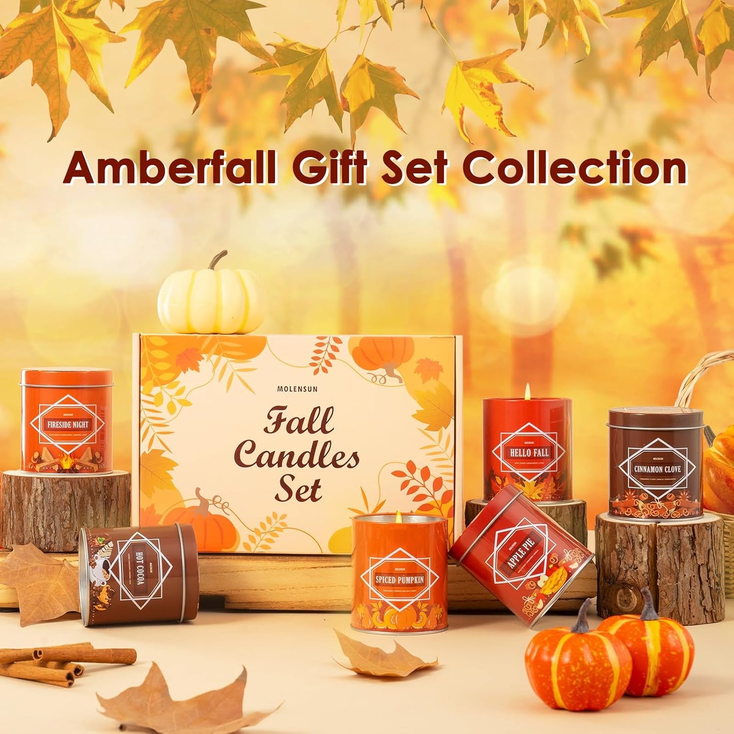 Hot Cocoa Fall Scented Candle – 9 oz Soy Wax in Travel-Friendly Reusable Tin, Non-Toxic & Clean Burning, 50-Hour Burn – Cozy Autumn Fragrance, Holiday Gift & Fall Decor for Women & Men