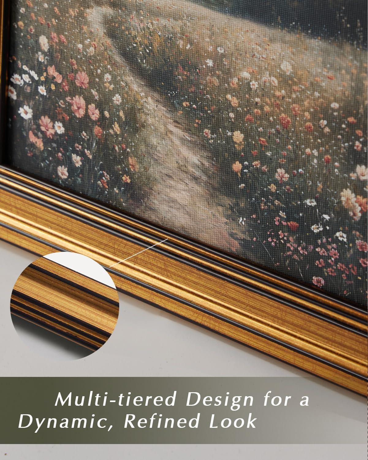 HUARCEY Gold Framed Wall Art for Living Room, Portrait Painting Prints, Vintage Wall Decor for Kitchen, Gothic Bedroom Wall Art for Home Office Magic Scripture 16L x 12W