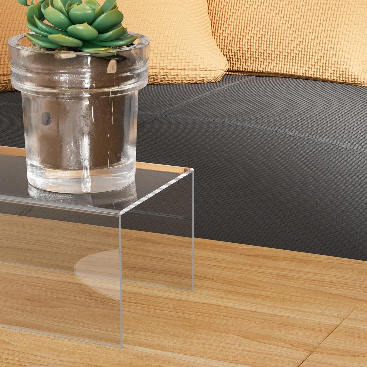 Square Acrylic Display Risers 3pcs, Clear Showcase Shelves for Collectibles, Funko Pop Figures, Perfumes, Cupcake, Candy Dessert - 3''x4''x5''