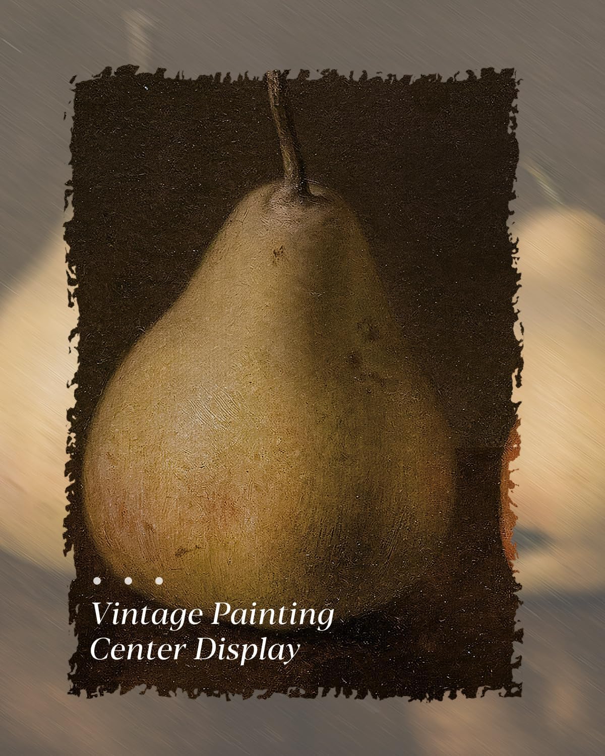 HUARCEY Gold Framed Vintage Wall Art for Living Room, Pear Fruits Painting Prints Shelf Decor for Kitchen, Aesthetic Bedroom Wall Art Decor, Christmas Gift for Friends or Family (Two Pears 16"x24")