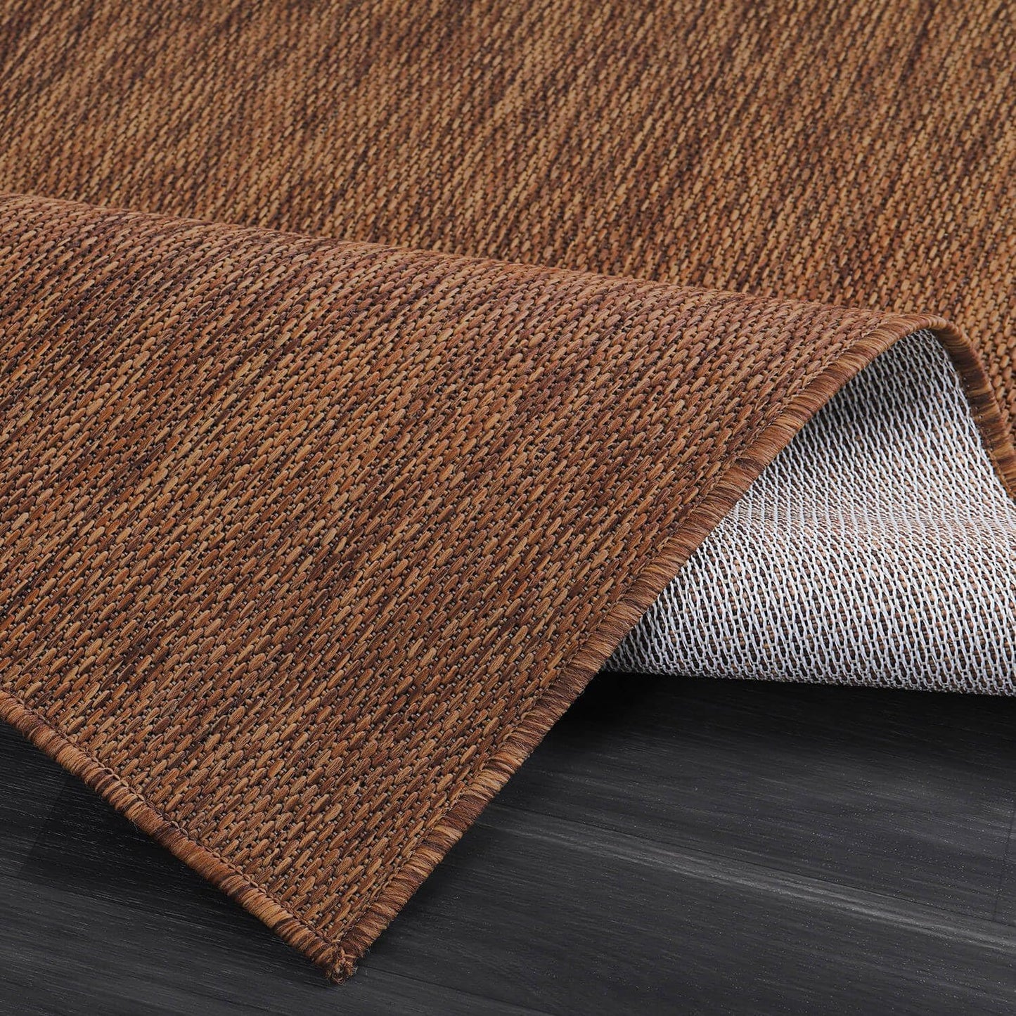 CAMILSON Outdoor Rug 8x10 Modern Area Rugs for Indoor and Outdoor Patios and Porches - Waterproof, Washable, Non-Shedding, Easy-to-Clean Outside Carpet (8 x 10, Solid - Gold)