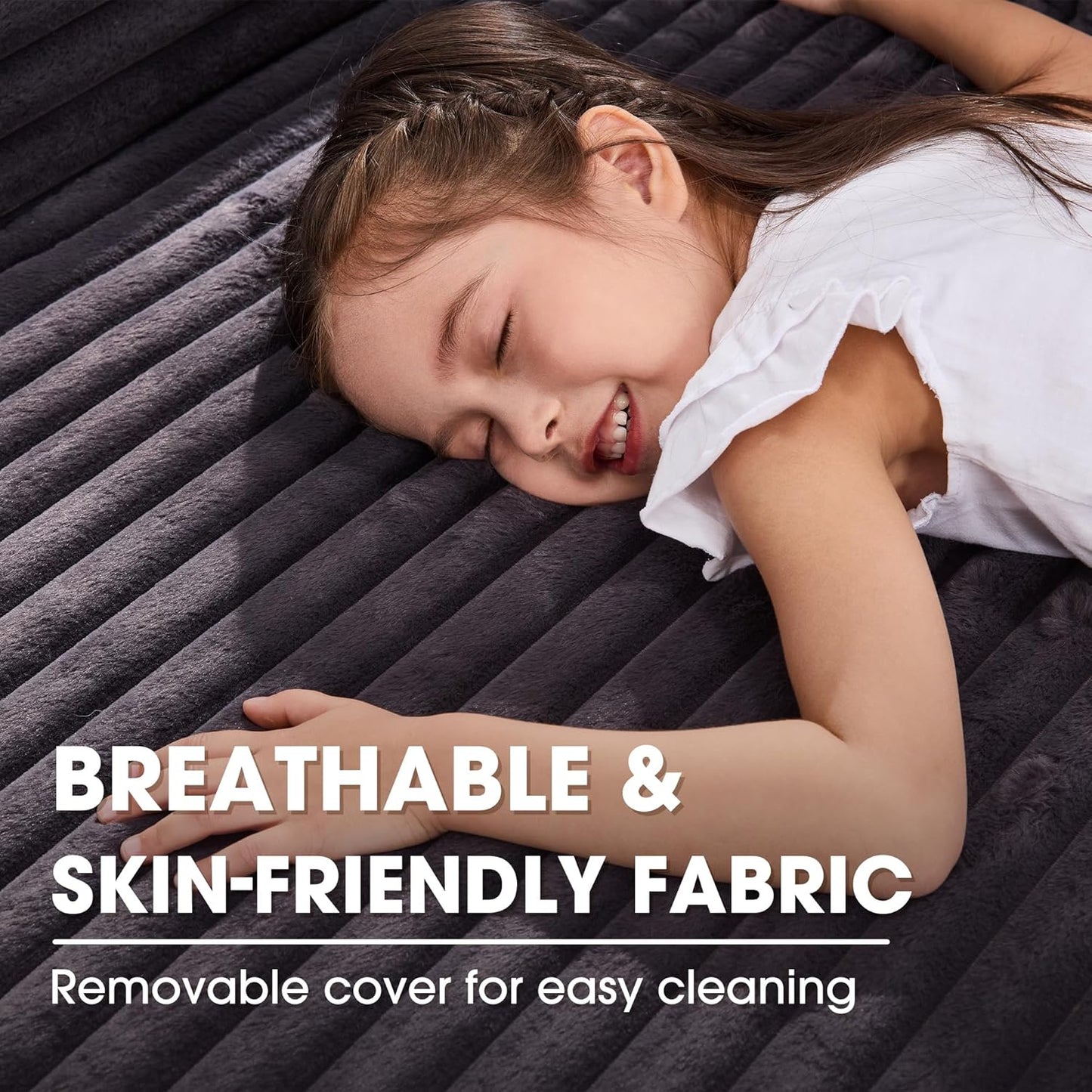 Hobestluk 96“ Modular Sectional Sofa Couches L-Shape Couch 3 Seat Modular Sofa Memory Foam Sectional Couches for Living Room, Cloud Couch with Oversized Chaise (Grey, Stripe (Left Facing Chaise))