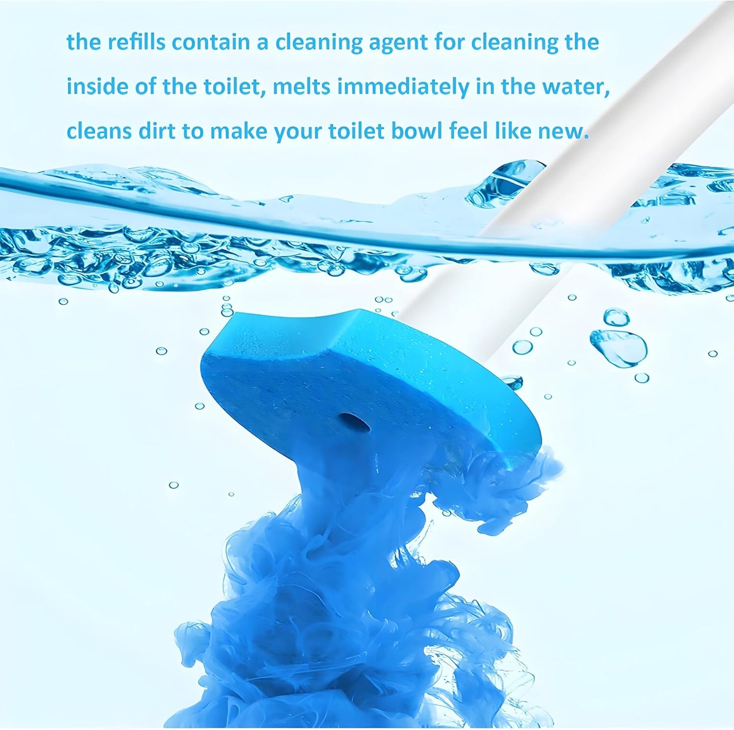 Disposable Toilet Brush with 40 Wand Refill Heads - KIRIKIT Wall-Mounted Toilet Brush and Holder Bowl Cleaner Set with 3 Scents for Deep Cleaning and Hygienic Bathroom Toilet Cleaning System