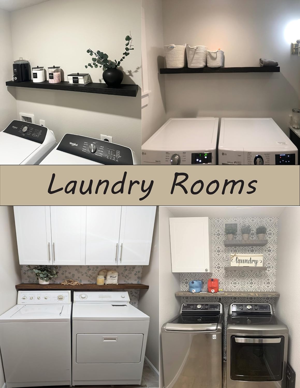 joelsantiques 72 Inch Wooden Floating Shelves for Wall - 72x8x2 in - Made of Natural Wood - Long Heavy Duty Rustic Wall Shelves for Bedroom - Perfect for Living Room, Kitchen - Medium Brown