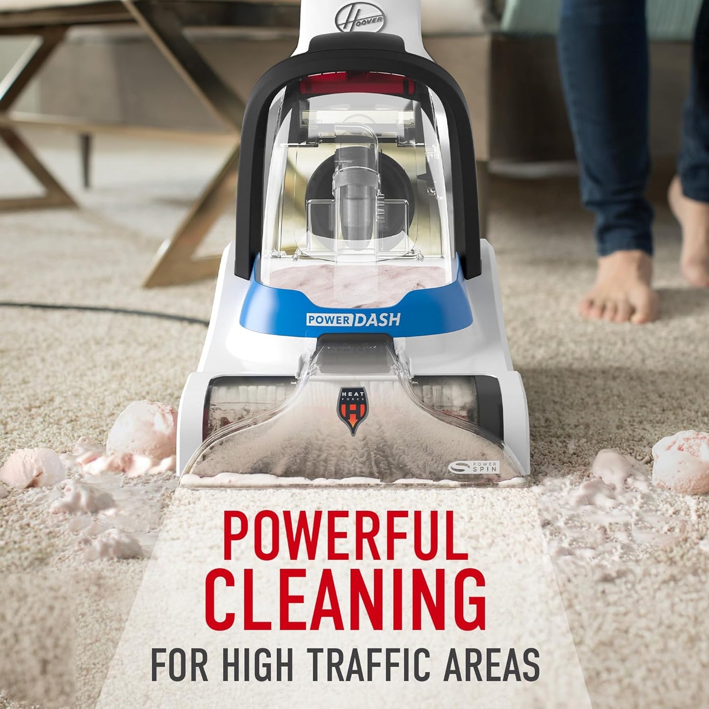 Hoover PowerDash Pet Compact Carpet Cleaner Machine, Lightweight Carpet Shampooer Machine, Pair with a Hoover Cleaner Solution for a Bright, Refreshed Home