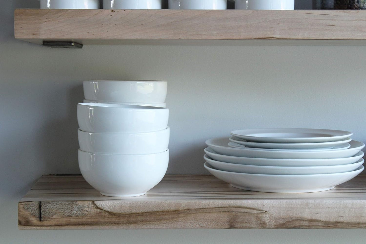 Urban Legacy Deep Floating Shelves | Wormy Maple with Furniture Grade Clear Coat | Low Profile Brackets | Set of 2 (24" x 11" x 2")