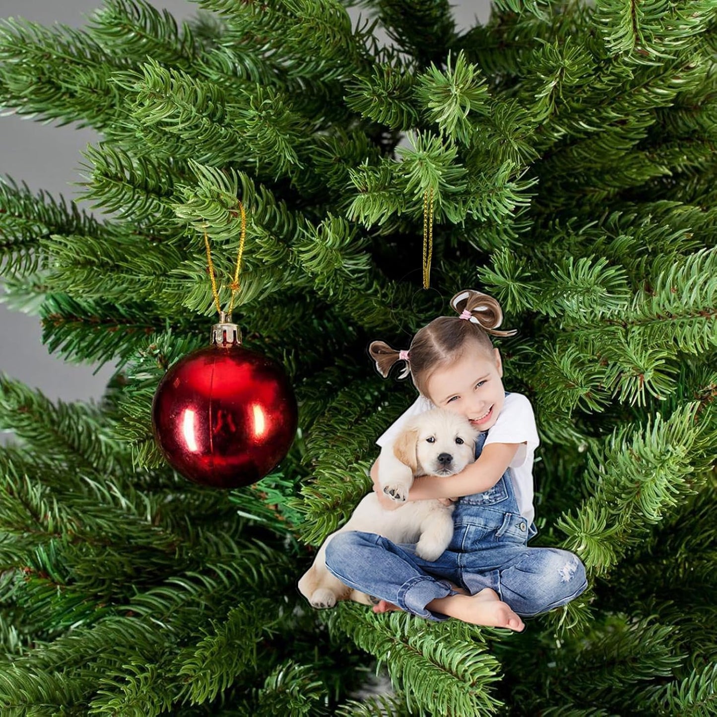 Personalized Christmas Ornaments,Acrylic Photo Ornament Using My Own Photos,Make Your Own Christmas Ornaments,Hanging Custom Xmas Tree Ornament,Customized Picture Pendant for Family