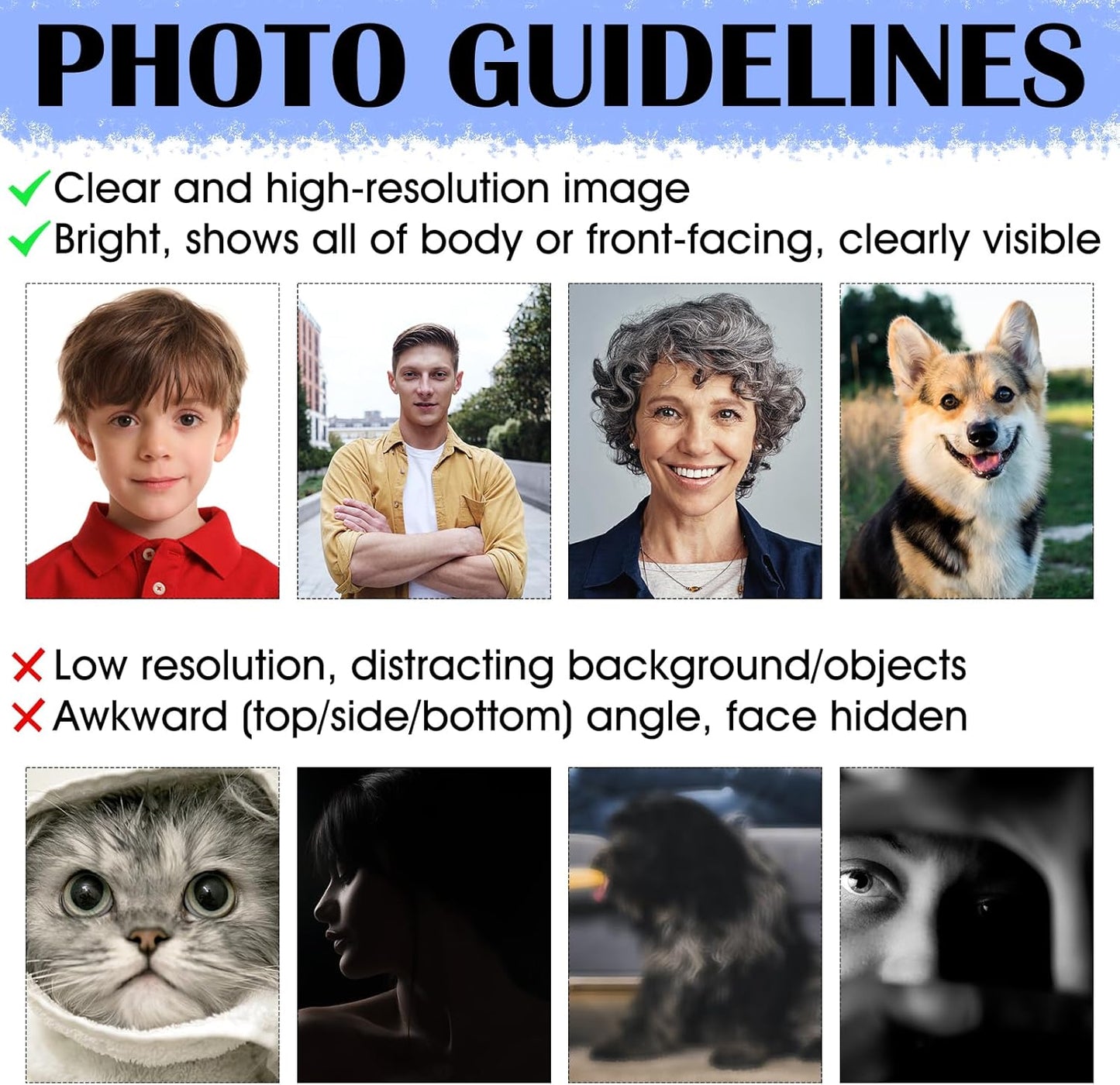 Personalized Photo Ornament Acrylic Custom Christmas Ornaments with Picture Customized Family Christmas Ornament 2023 for Tree Hanging Decoration Gift for Men Women Style 4