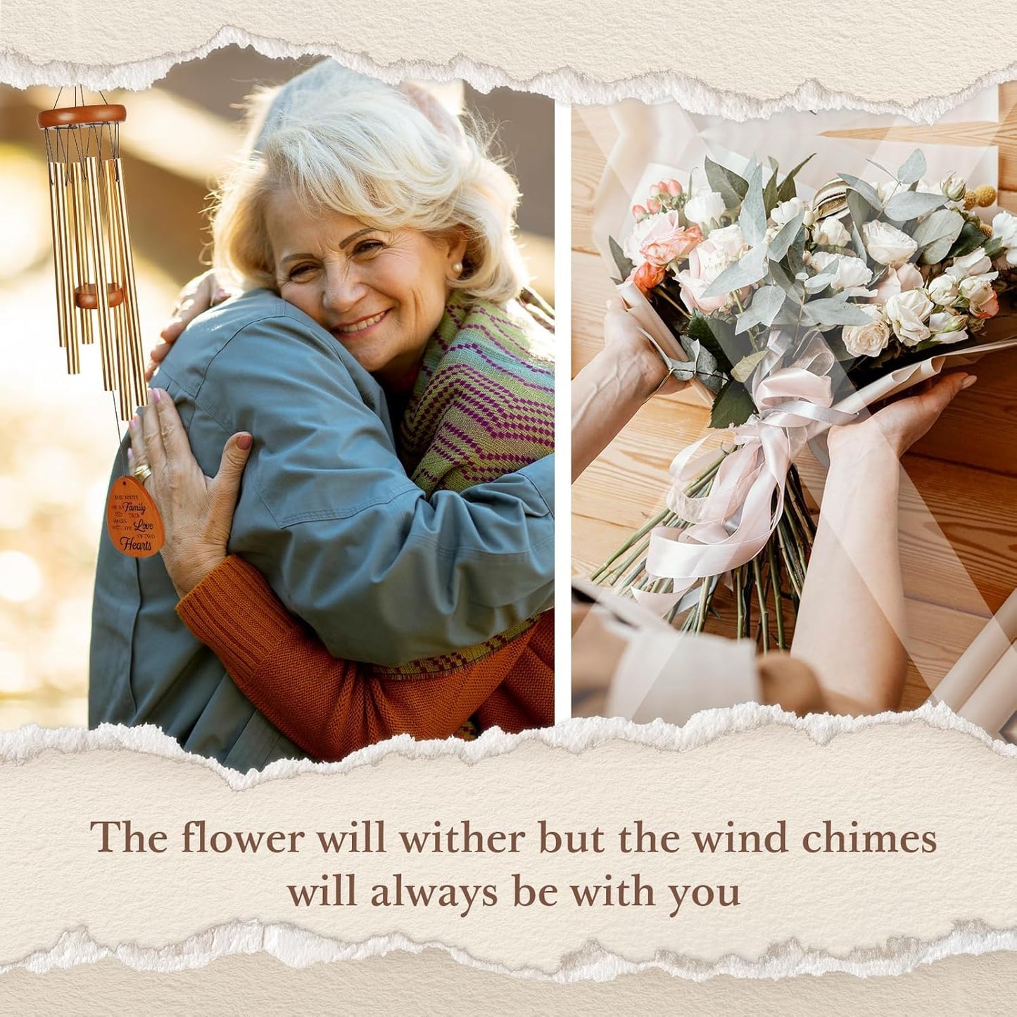 25th Wedding Anniversary Wind Chime, Happy 25th Anniversary Romantic Gifts for Couple, Parents, Wife, Husband, Friends, Sliver Wedding Anniversary's Keepsake Gifts Ideas