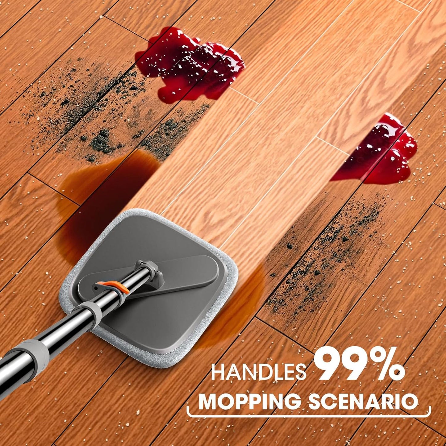 Mop and Bucket Set, Spin Mop with Separate Dirty Water System, Deep-Cleaning Mops for Floors, Versatile Mops for Walls