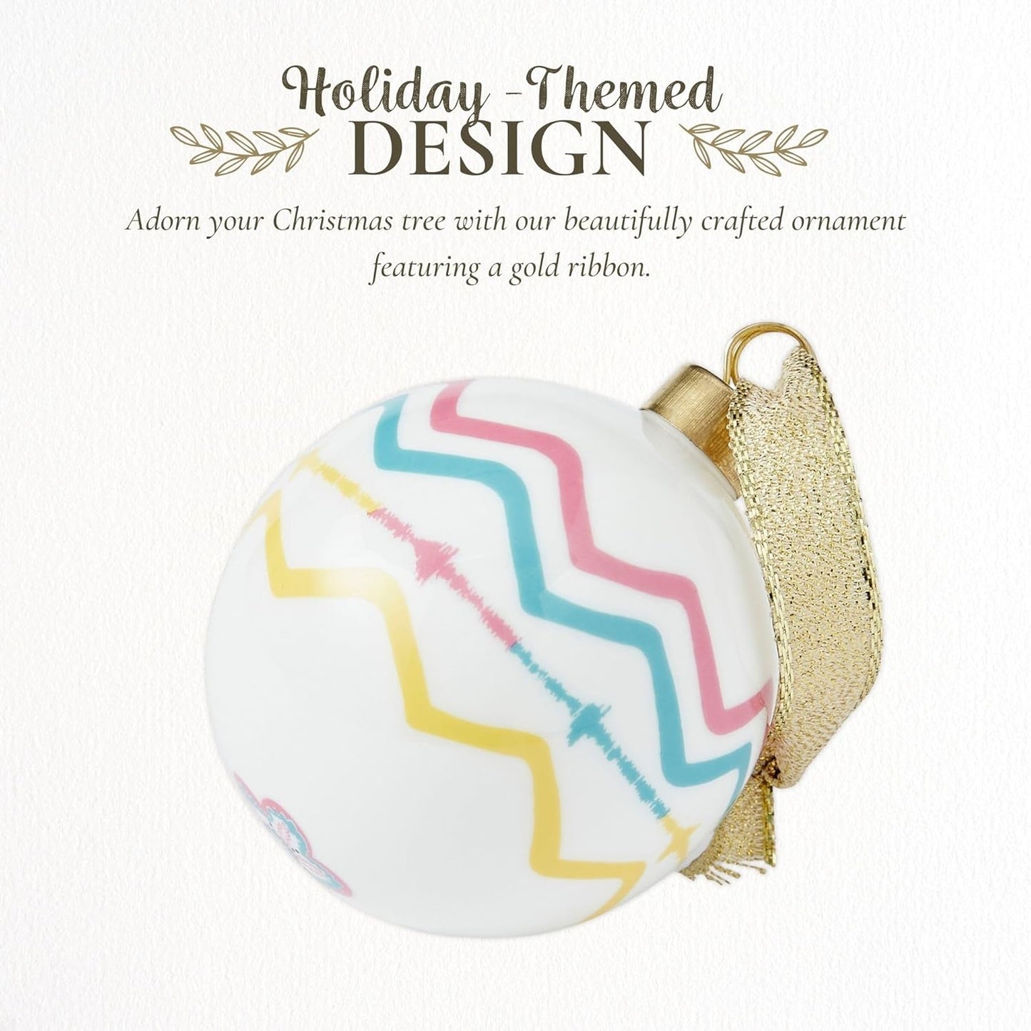 Spode Kit Kemp Christmas Ornament - Rik RAK - Fine China Whimsical Festive Keepsake, Collectible Holiday Decoration for Tree & Seasonal Decor - Holiday Ornament for Gift Giving