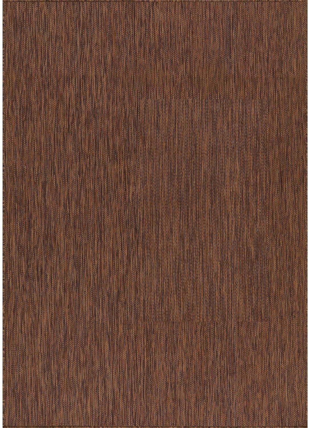 CAMILSON Outdoor Rug 8x10 Modern Area Rugs for Indoor and Outdoor Patios and Porches - Waterproof, Washable, Non-Shedding, Easy-to-Clean Outside Carpet (8 x 10, Solid - Gold)