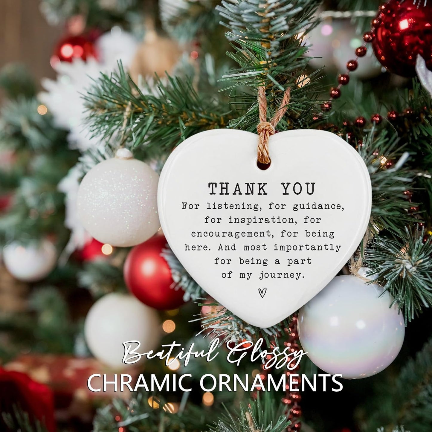 Thank You Appreciation Gifts for Women Men - 10 Pcs for Coworkers, Teacher, Friend, Boss - Leaving Job, Goodbye Farewell Grateful Decoration Heart Shape Keepsake