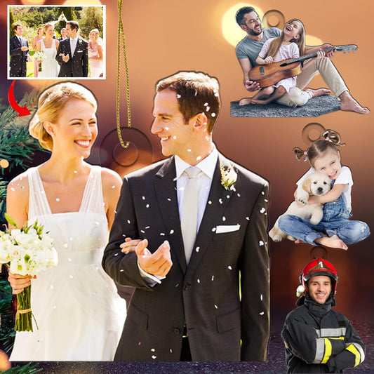 Personalized Christmas Ornaments,Acrylic Photo Ornament Using My Own Photos,Make Your Own Christmas Ornaments,Hanging Custom Xmas Tree Ornament,Customized Picture Pendant for Family