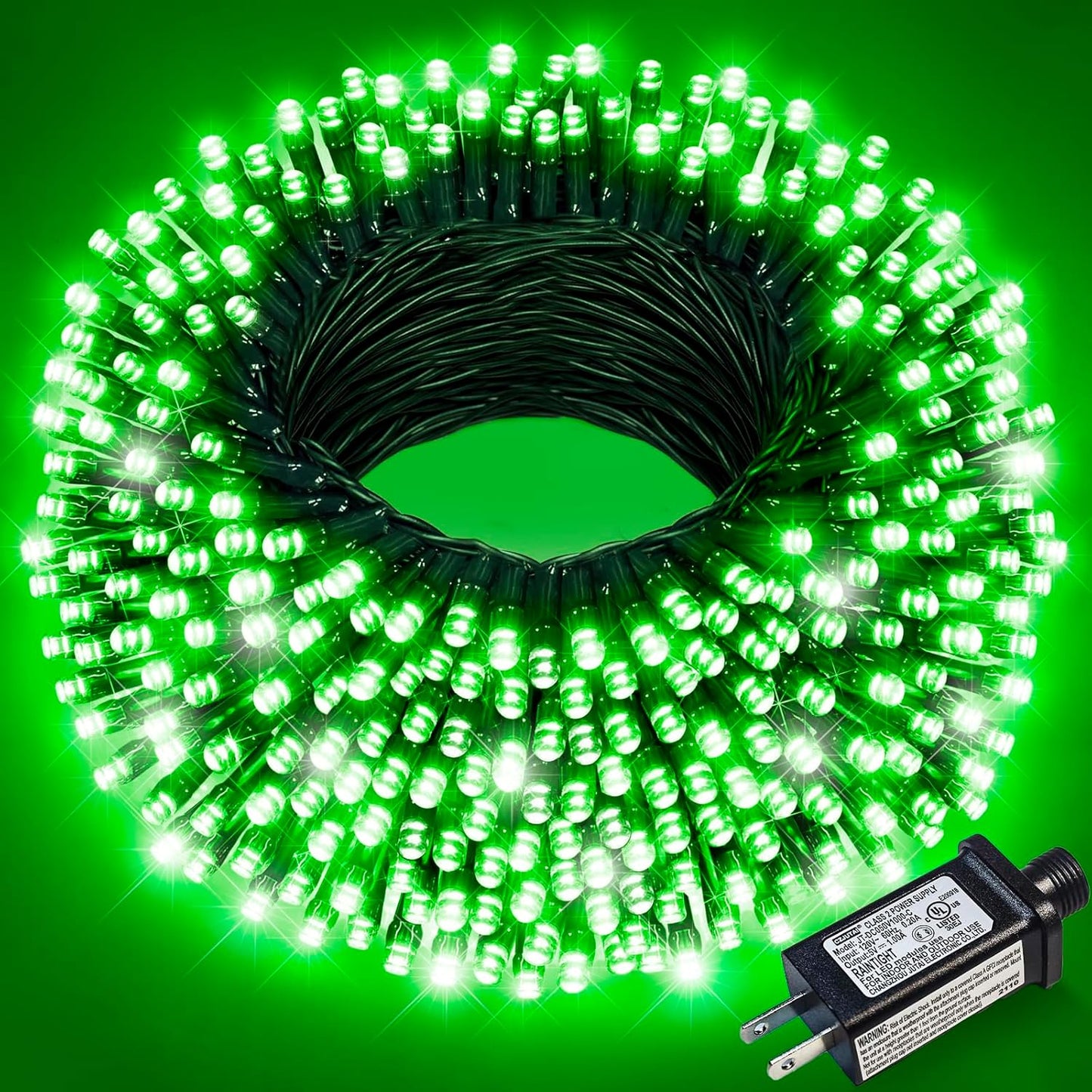 100FT 300 LED Christmas Lights Outdoor, Green Christmas String Lights with 8 Modes, Waterproof Twinkle Tree Lights Green Wire for Patio Indoor House Garden Party Holiday Decorations