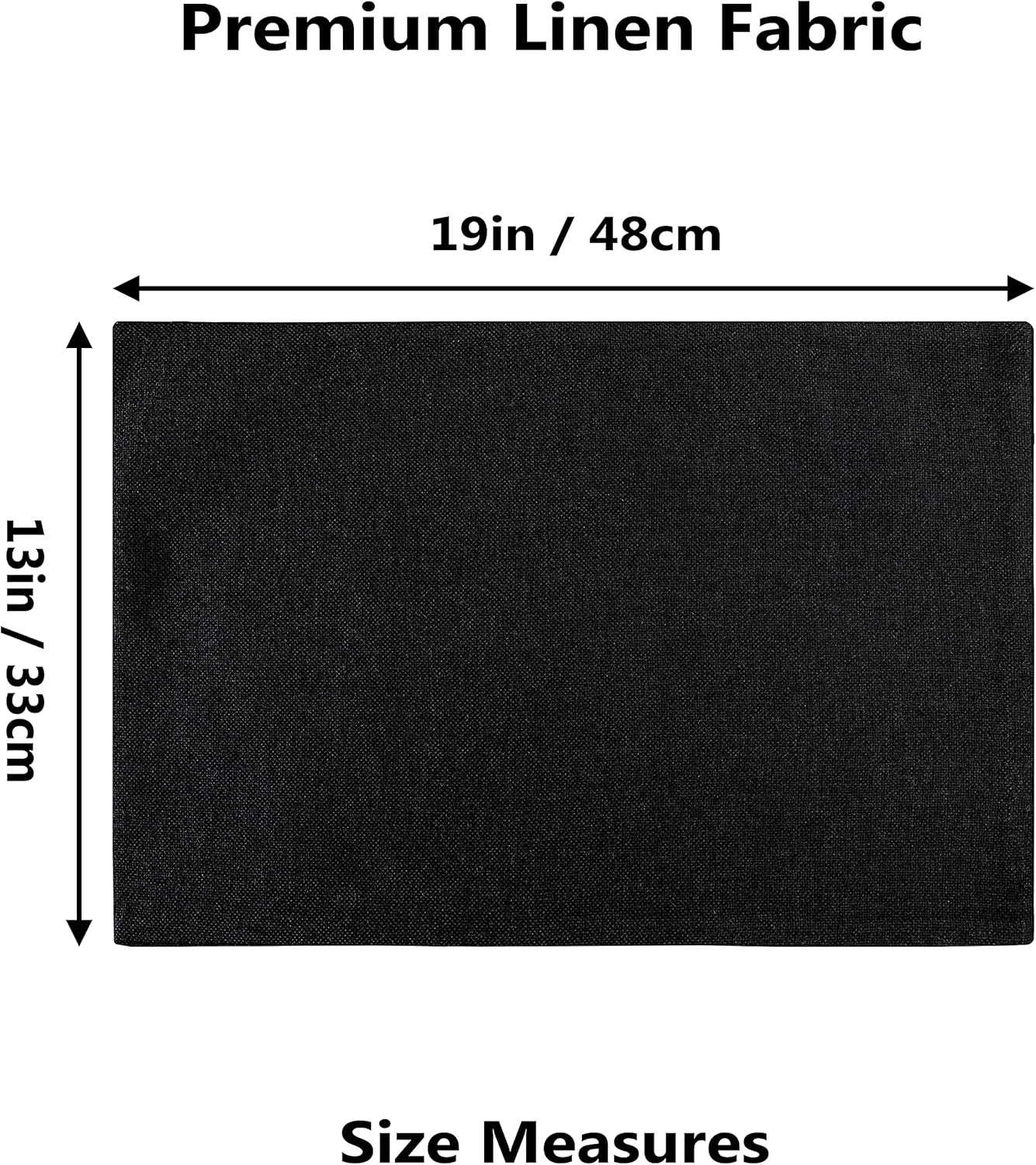 Home Brilliant Black Placemats Set of 4 Heat Resistant Halloween Table Mats Cloth Dining Table Place Mats Kitchen Washable Placemat New Year, Black
