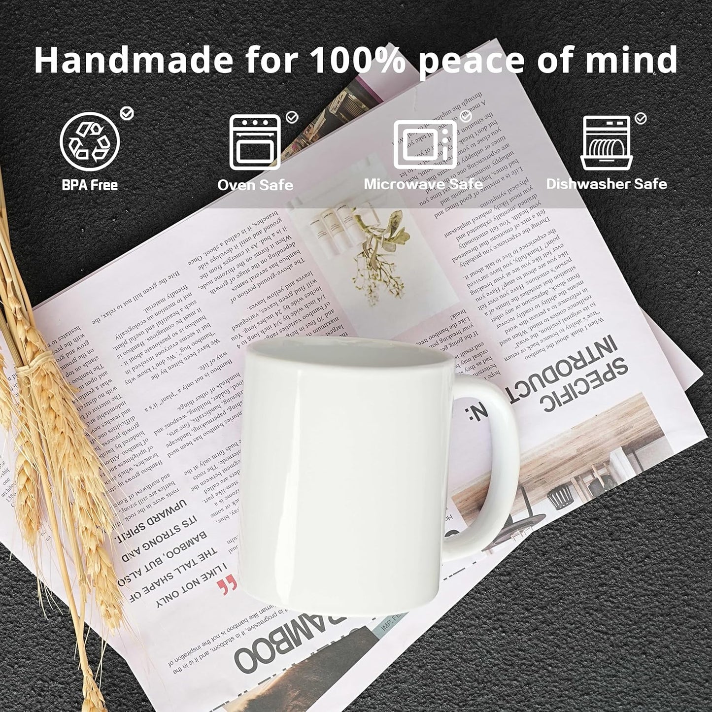 11oz Sublimation Coffee Mug Packed in White Box (24, White)