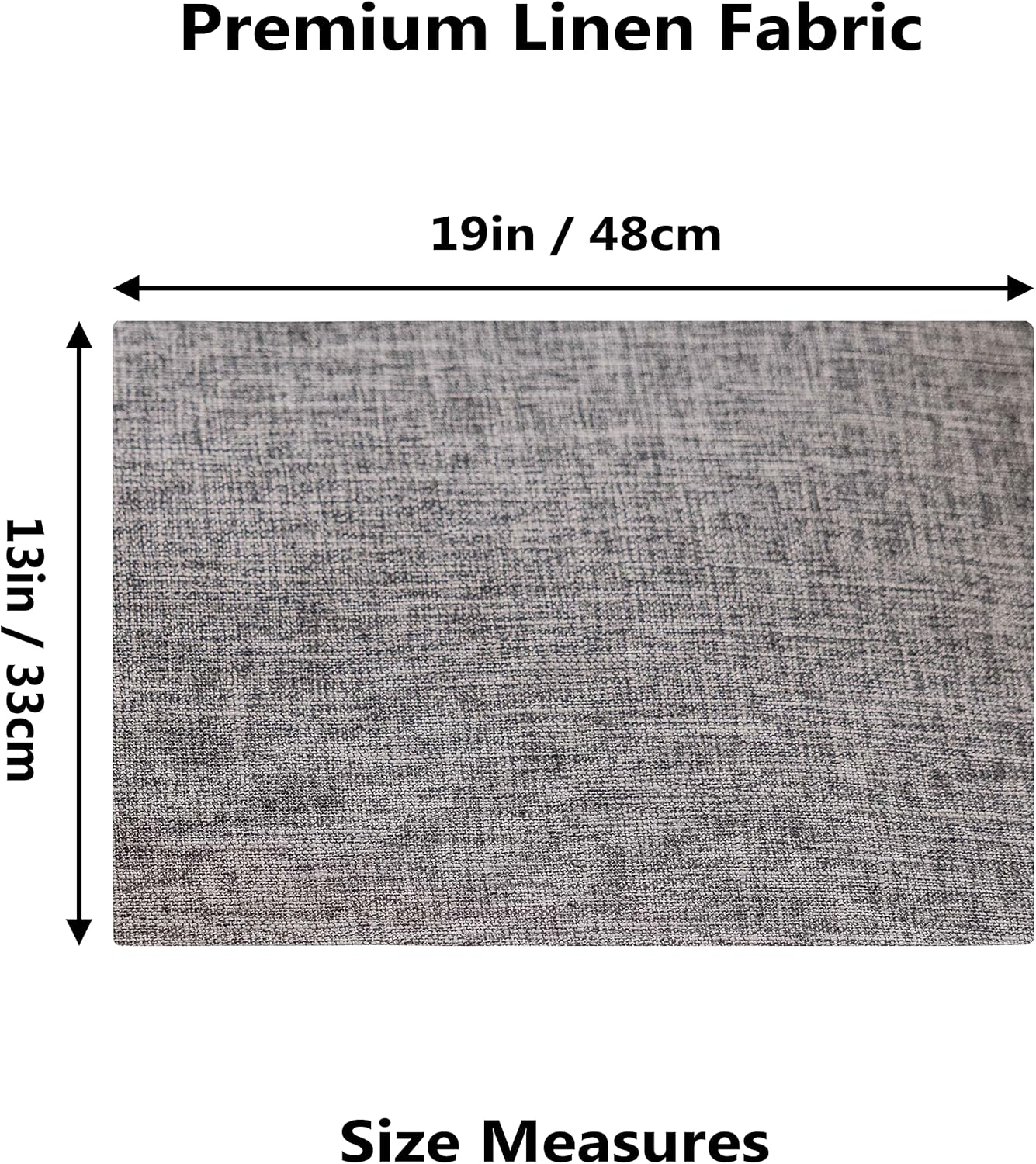 Home Brilliant Linen Placemats Set of 6 Heat Resistant Washable Placemats for Parties Buffet Dinner, 13 x 19 inches, Ash Grey