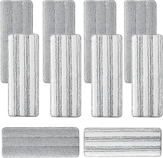 10Pcs Joymoop Mop Replacement Pads, 15 * 4.9'' Universal Mop Pads Mop Head Refills Washable Wet Mop, Compatible with Most 11-14” Size Mops